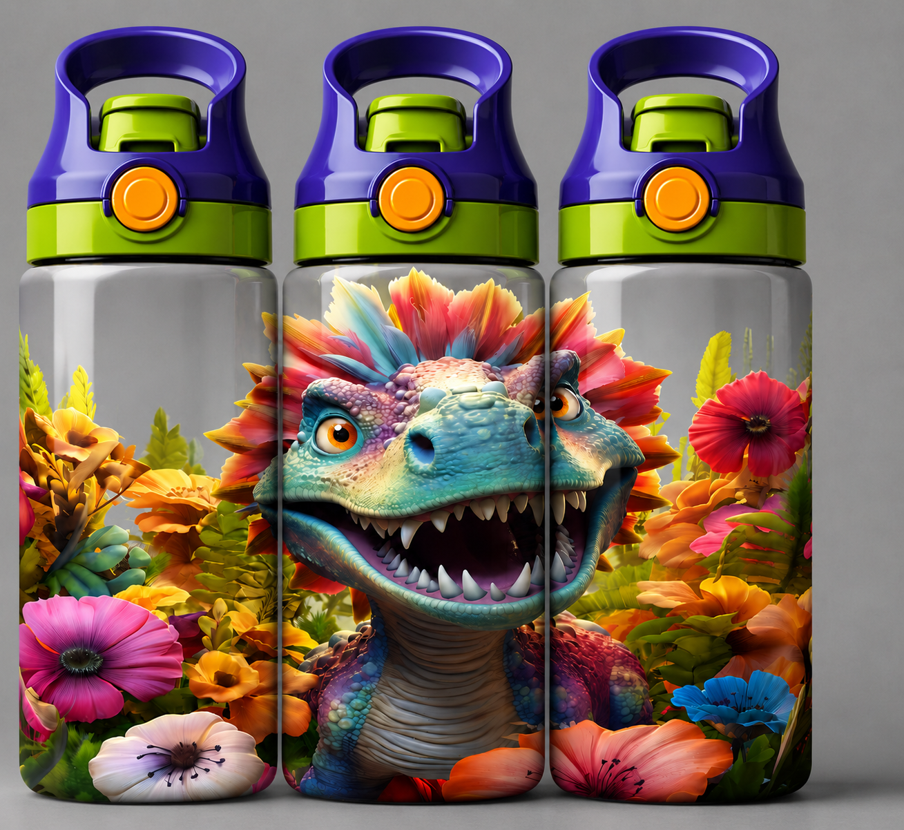 🦁 Kinder Trinkflasche mit Dino Motiv 8🌸
