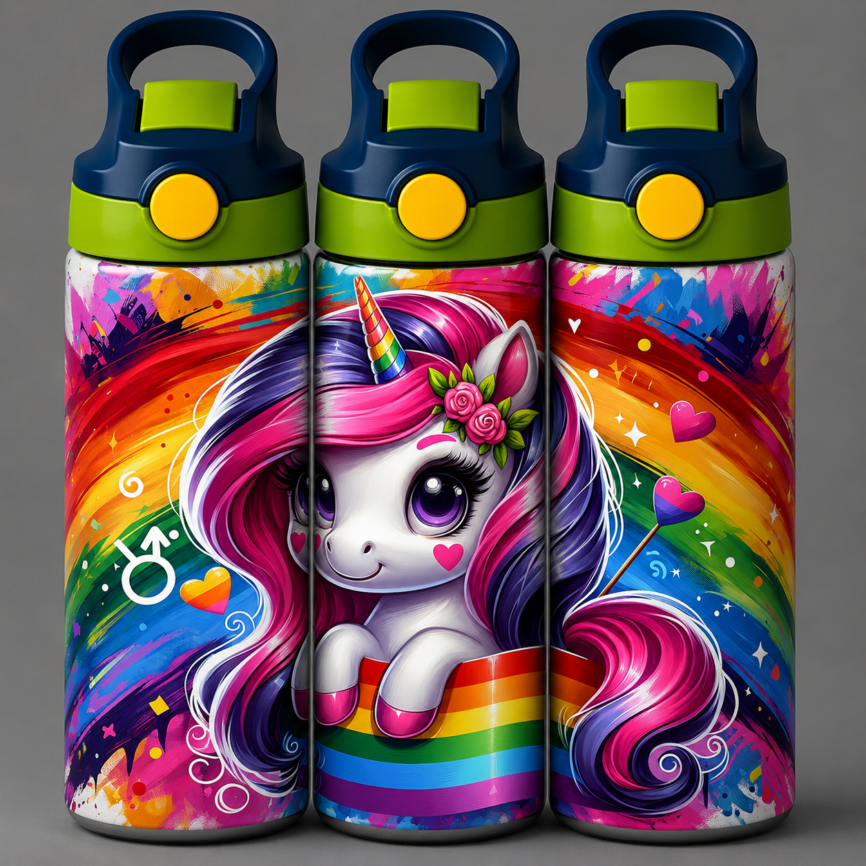 🦁 Kinder Trinkflasche mit Einhorn Motiv 9🌸