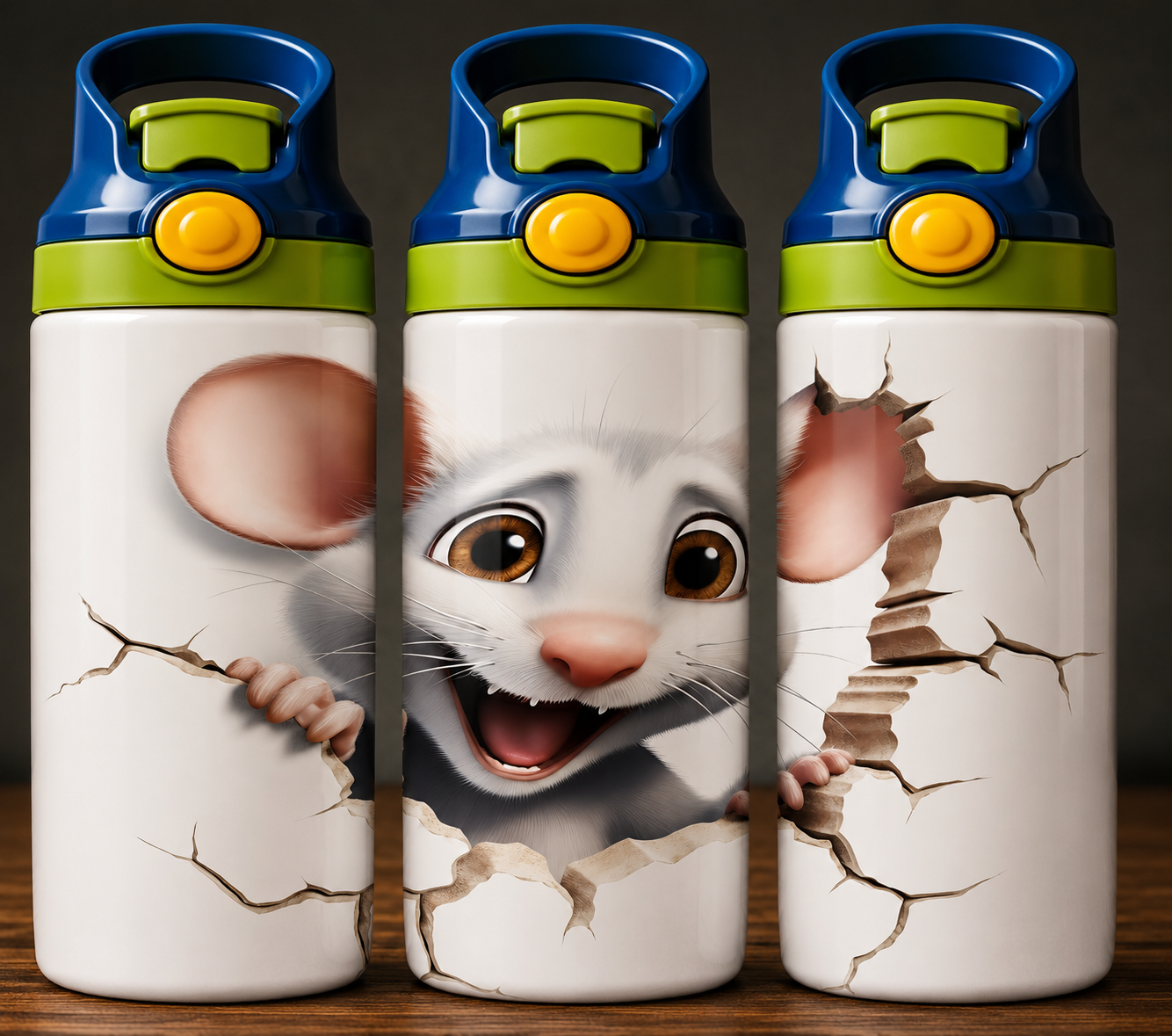 🦁 Kinder Trinkflasche mit Cartoon Motiv 9🌸