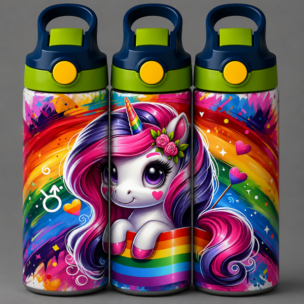 🦁 Kinder Trinkflasche mit Einhorn Motiv 9🌸