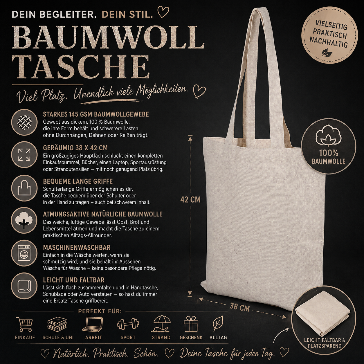 Einkaufstasche aus Baumwolle
