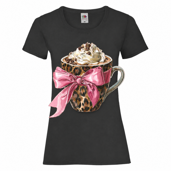 ☕ Kaffee Lover Shirt – Leopard Print Tasse 💖