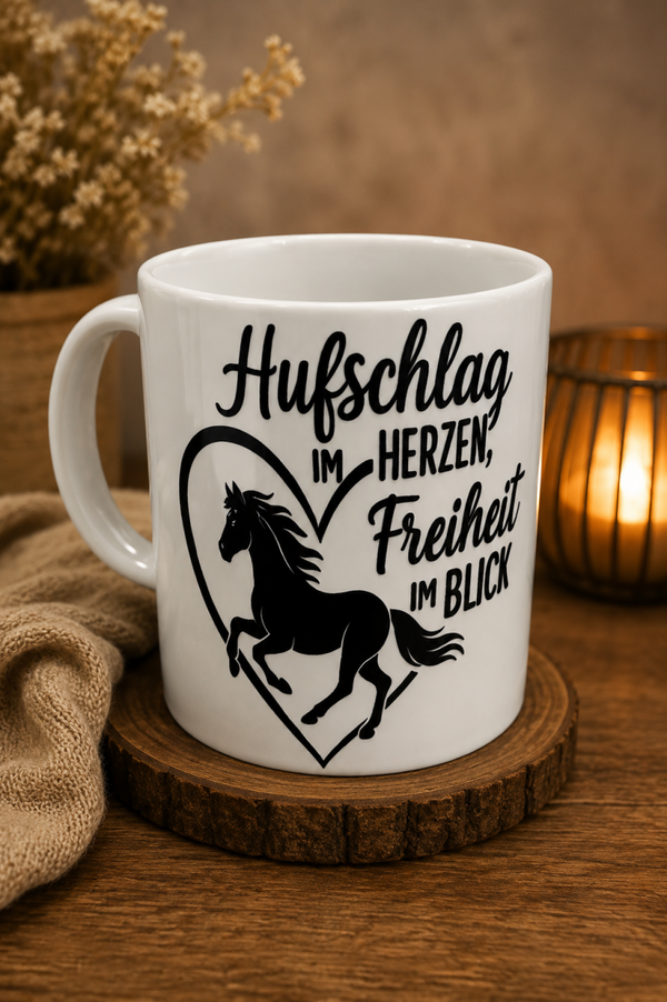 Eine besondere Tasse für Menschen mit Leidenschaft für Pferde