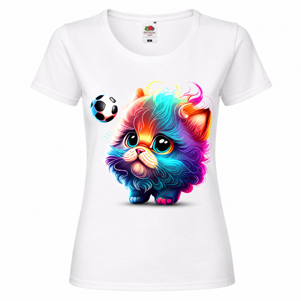 ✨🐱 Niedliches Katzen Shirt – Kawaii Cat mit Ball 🌈💖