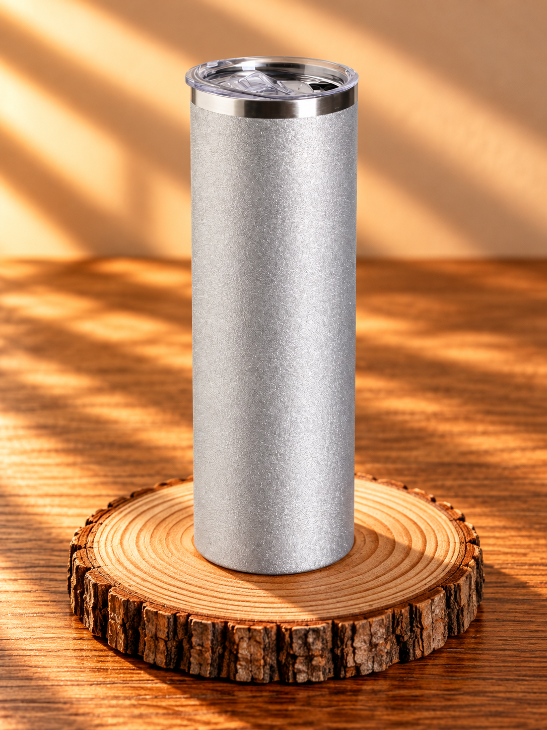Edelstahl-Thermobecher - Silber/Glitzer
