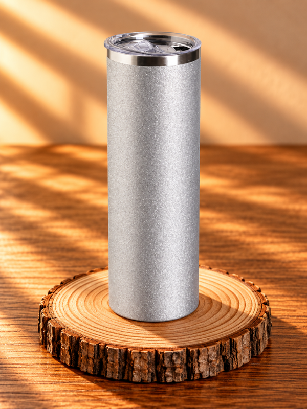 Edelstahl-Thermobecher - Silber/Glitzer