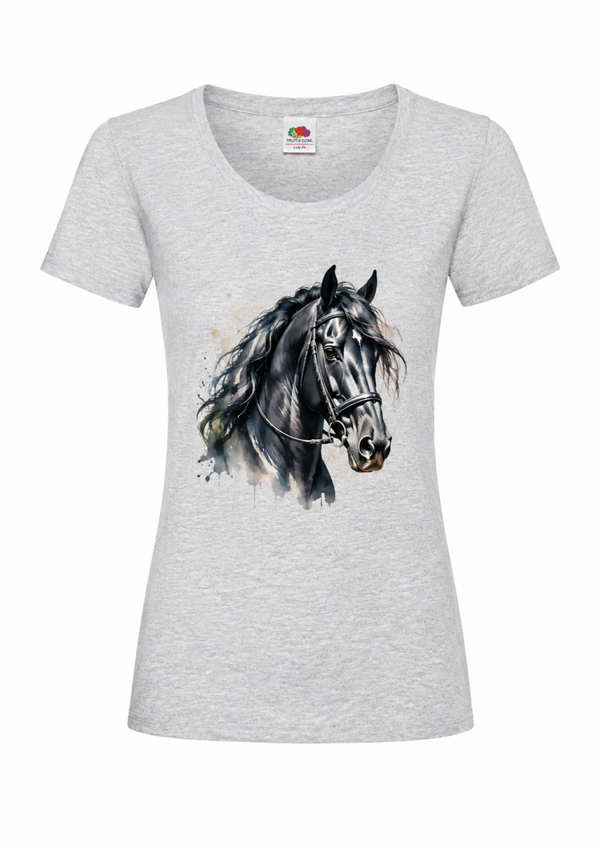 🖤🐴 Pferdeliebe zum Anziehen – Edles Pferde-Shirt für Damen 🌸