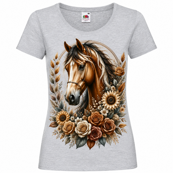 🐴🌻 Pferdeliebe Damen T-Shirt🐴🌻
