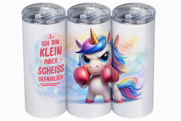 Edelstahl Thermobecher - Ich bin zwar klein ...🦄