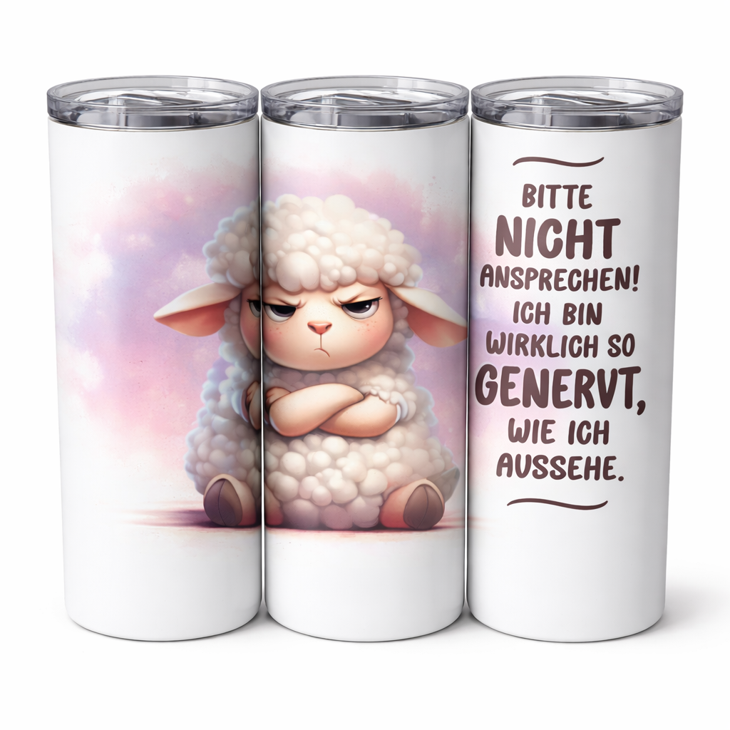 Edelstahl Thermobecher - Bitte nicht ansprechen 🐑