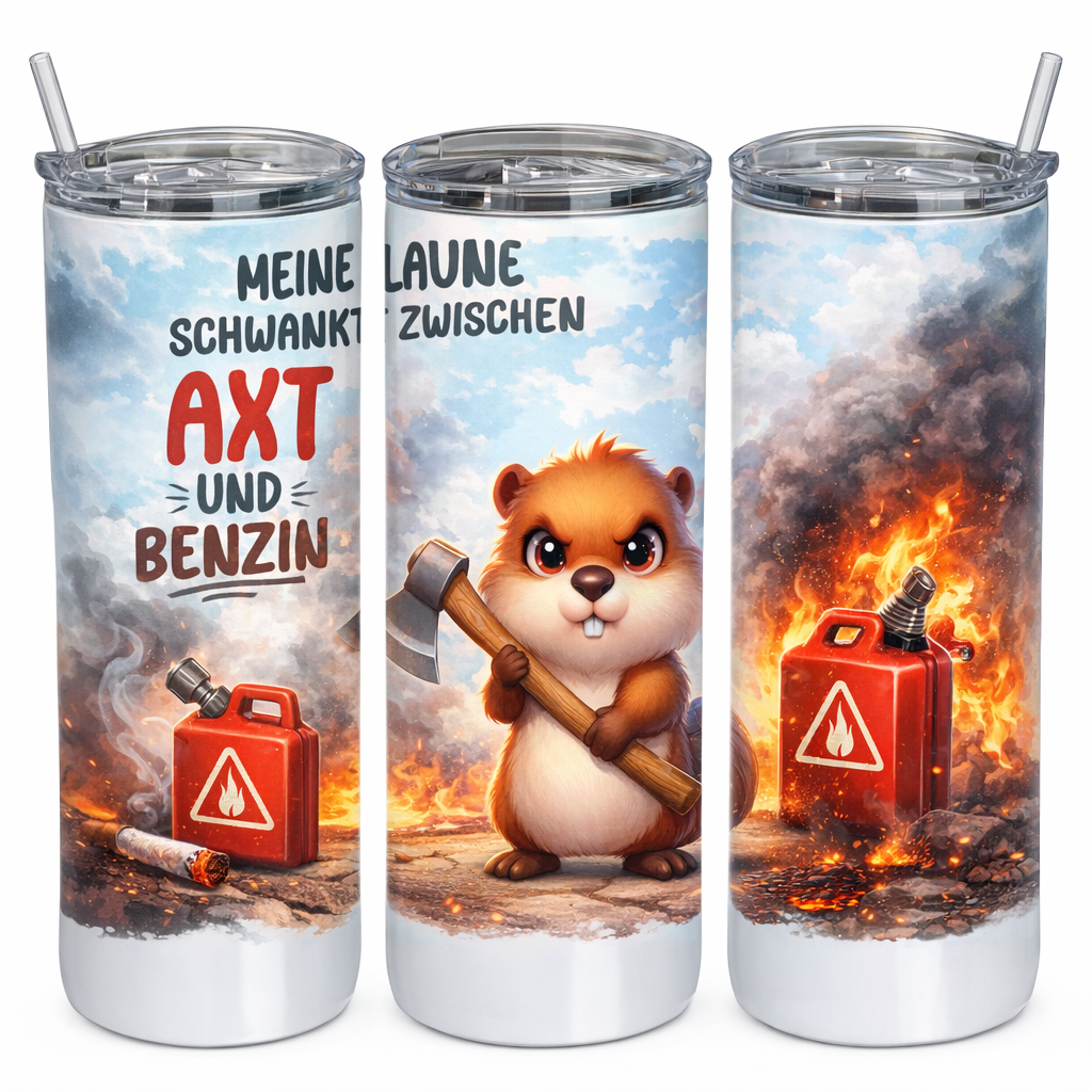 Edelstahl Thermobecher - Meine Laune schwankt 🦫