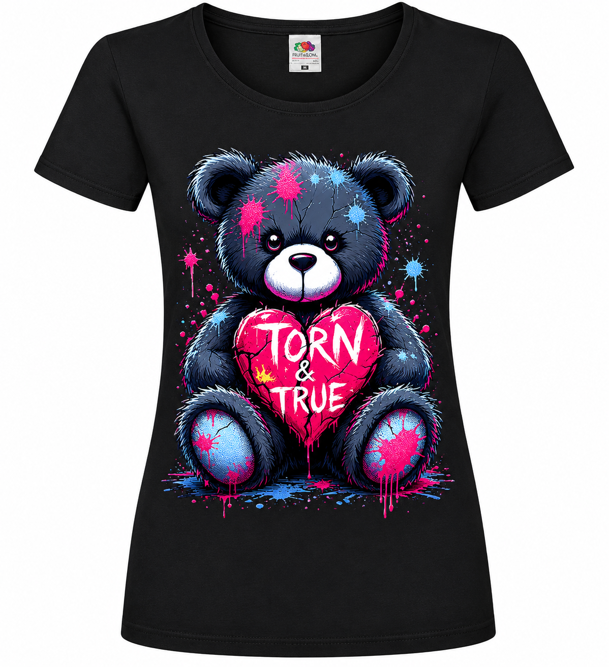 🧸💔 Torn & True – Damen T-Shirt mit emotionalem Teddy-Design ✨🩷