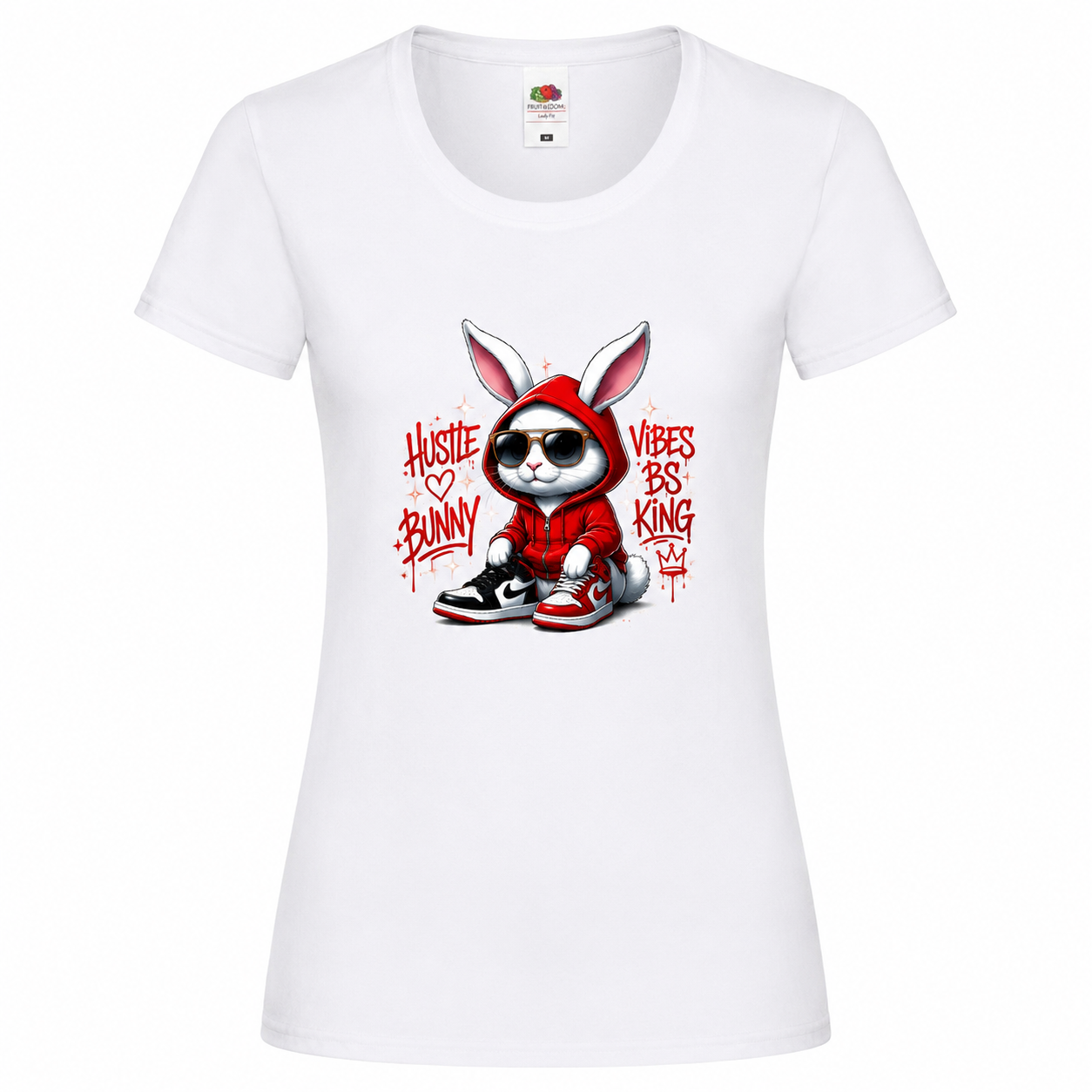 🐰🔥 Hustle Bunny – Damen T-Shirt mit coolem Streetwear-Design 😎👑
