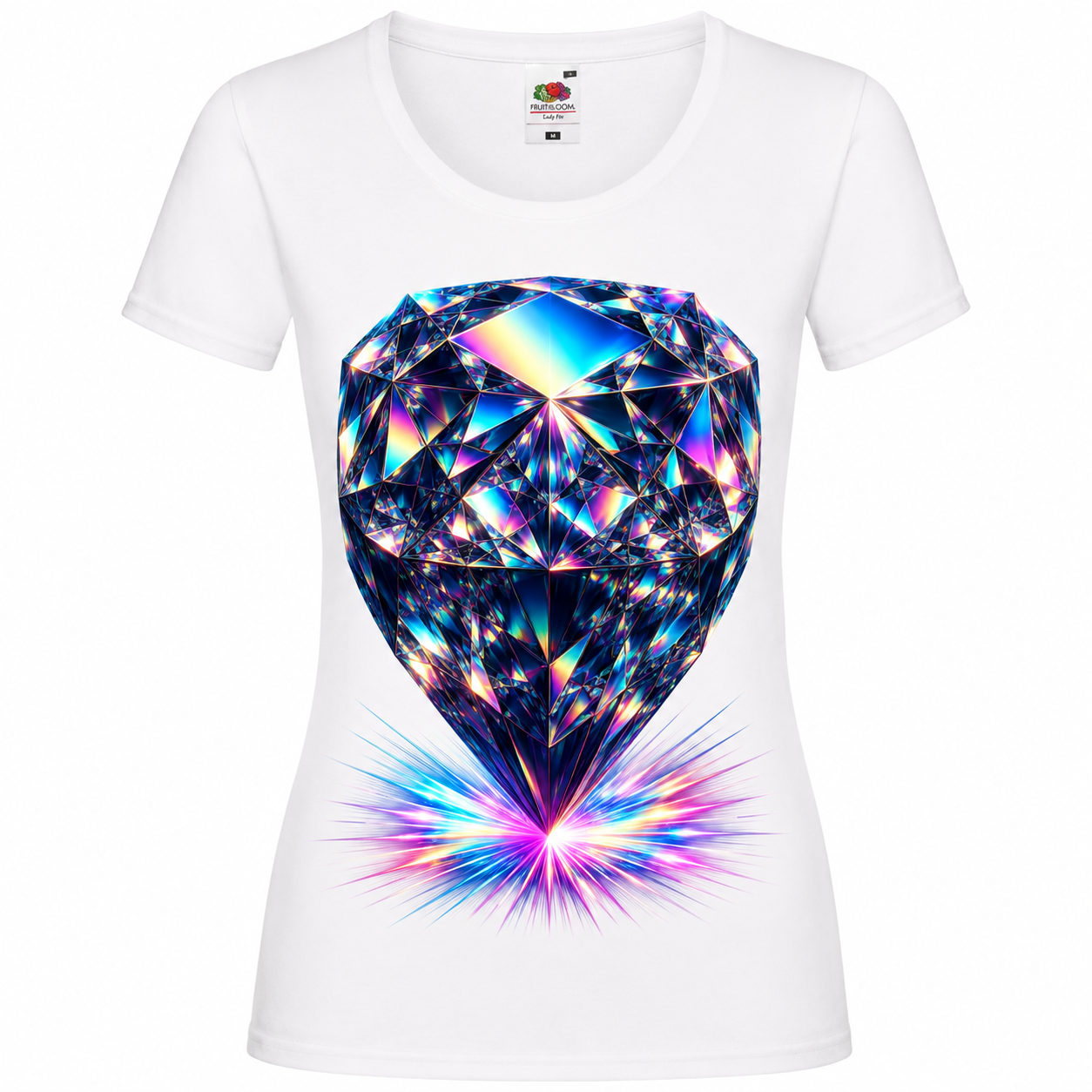 💎✨ Prism Diamond Art – Damen T-Shirt mit faszinierendem Diamantmotiv 🖤🌈