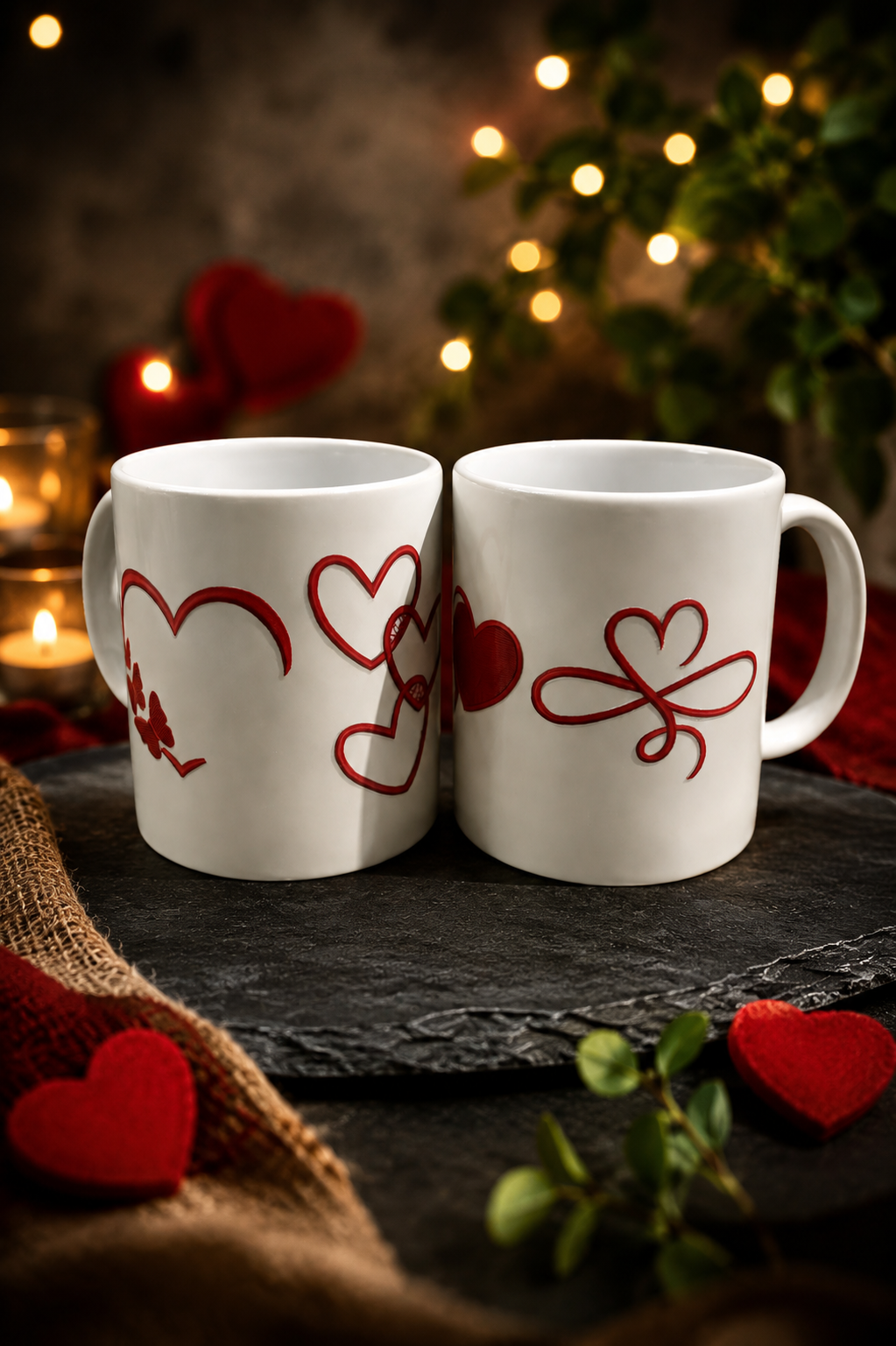 Herz-Tassen-Set – stilvolles Design