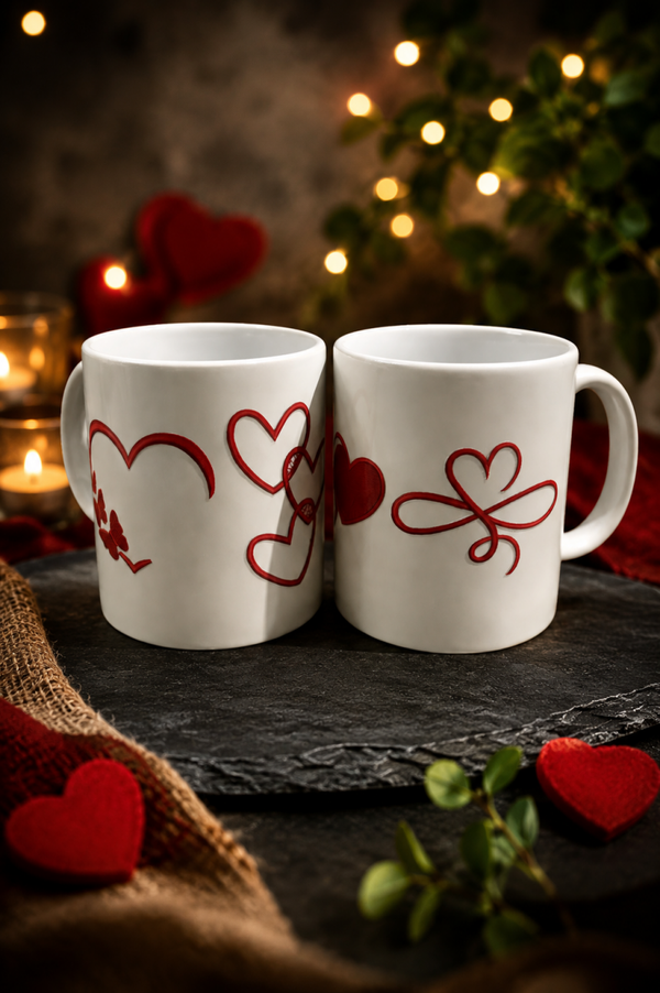 Herz-Tassen-Set – stilvolles Design
