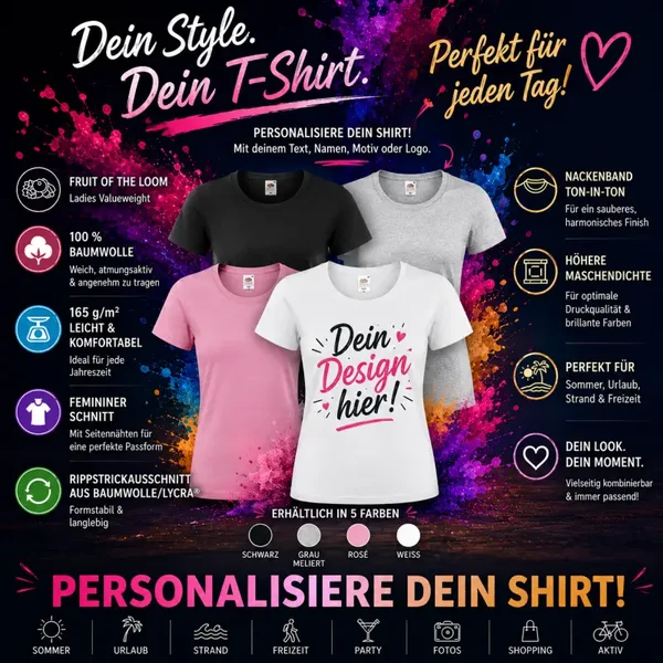 ✨ Shirt mit Schriftzug deiner Wahl 👕