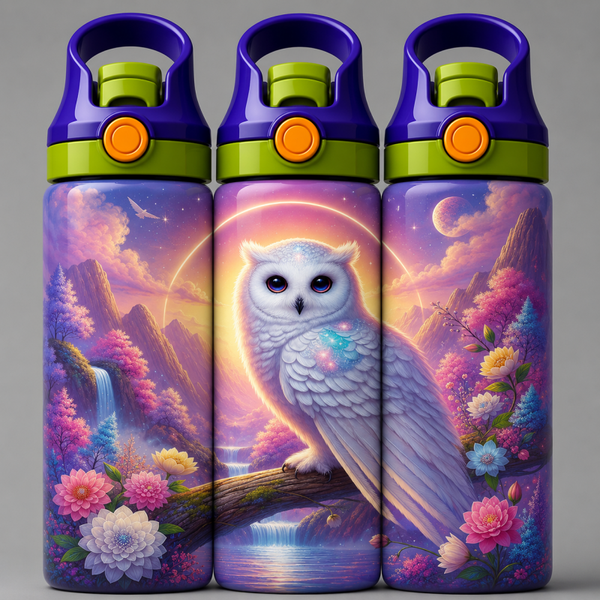 🦁 Kinder Trinkflasche mit Eulen Motiv 🌸