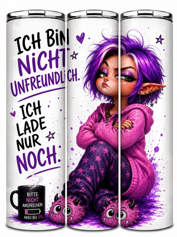 💜 Ich bin nicht unfreundlich – mein Akku ist nur fast leer! 🔋😅