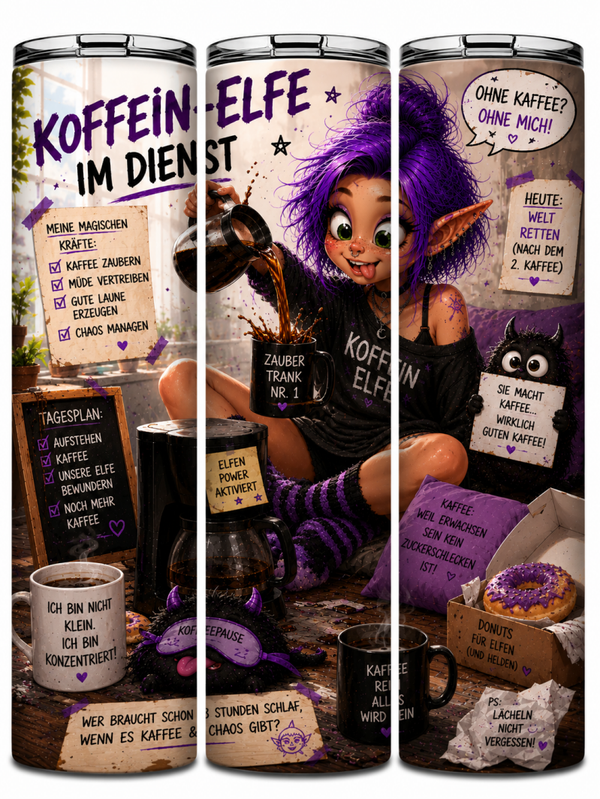 ☕🧚‍♀️ Koffein-Elfe im Dienst ✨💜