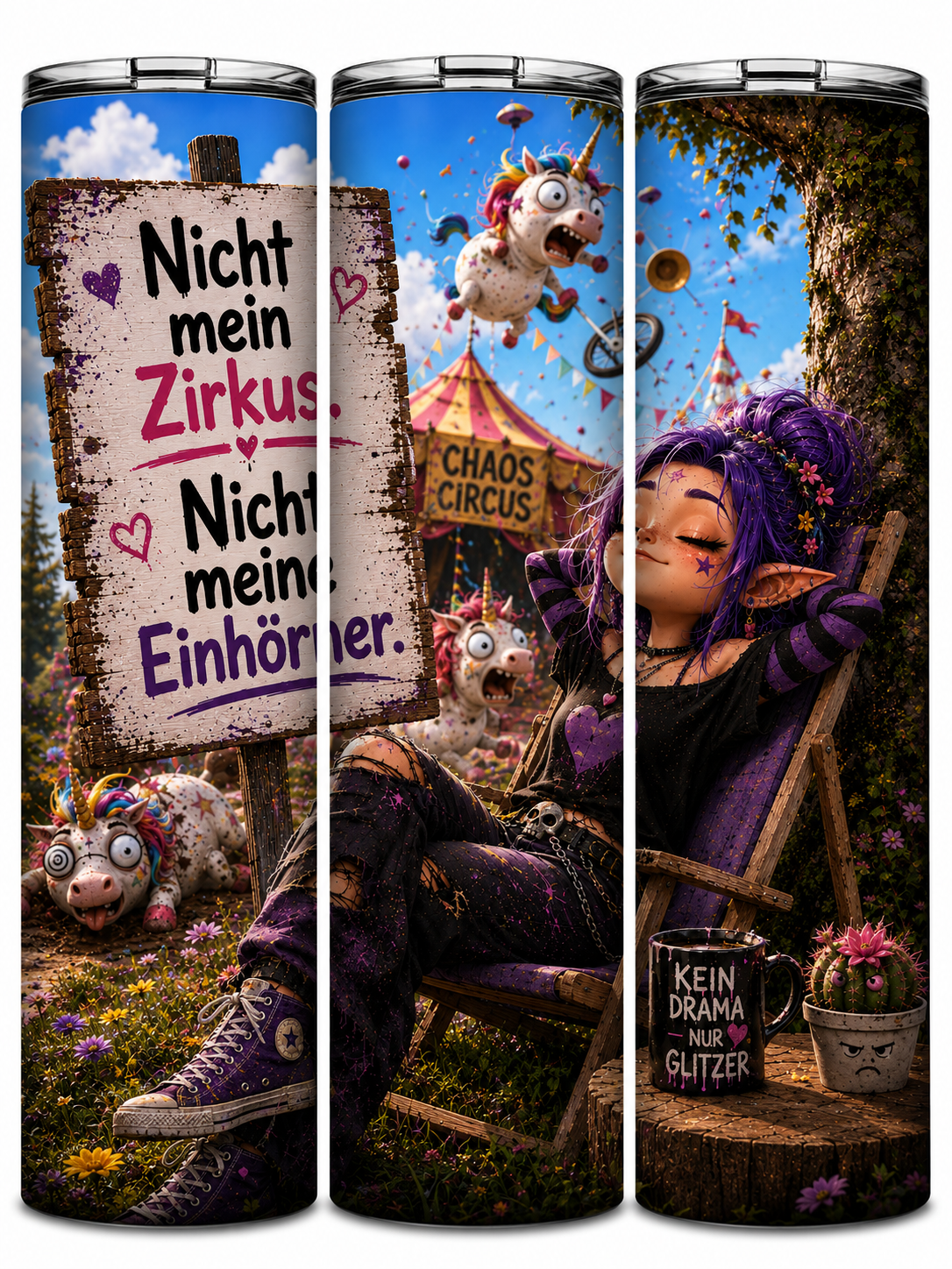 🎪 Nicht mein Zirkus. Nicht meine Einhörner. 🦄💜