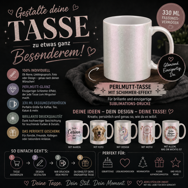 Perlmutt-Tasse