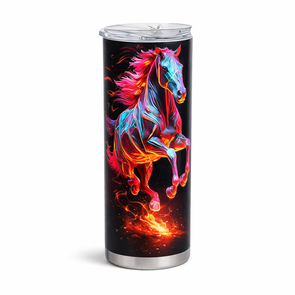 Edelstahl-Thermobecher Pferd 1
