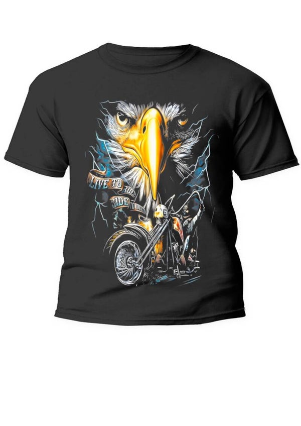 Tee shirt aigle motard 100% coton