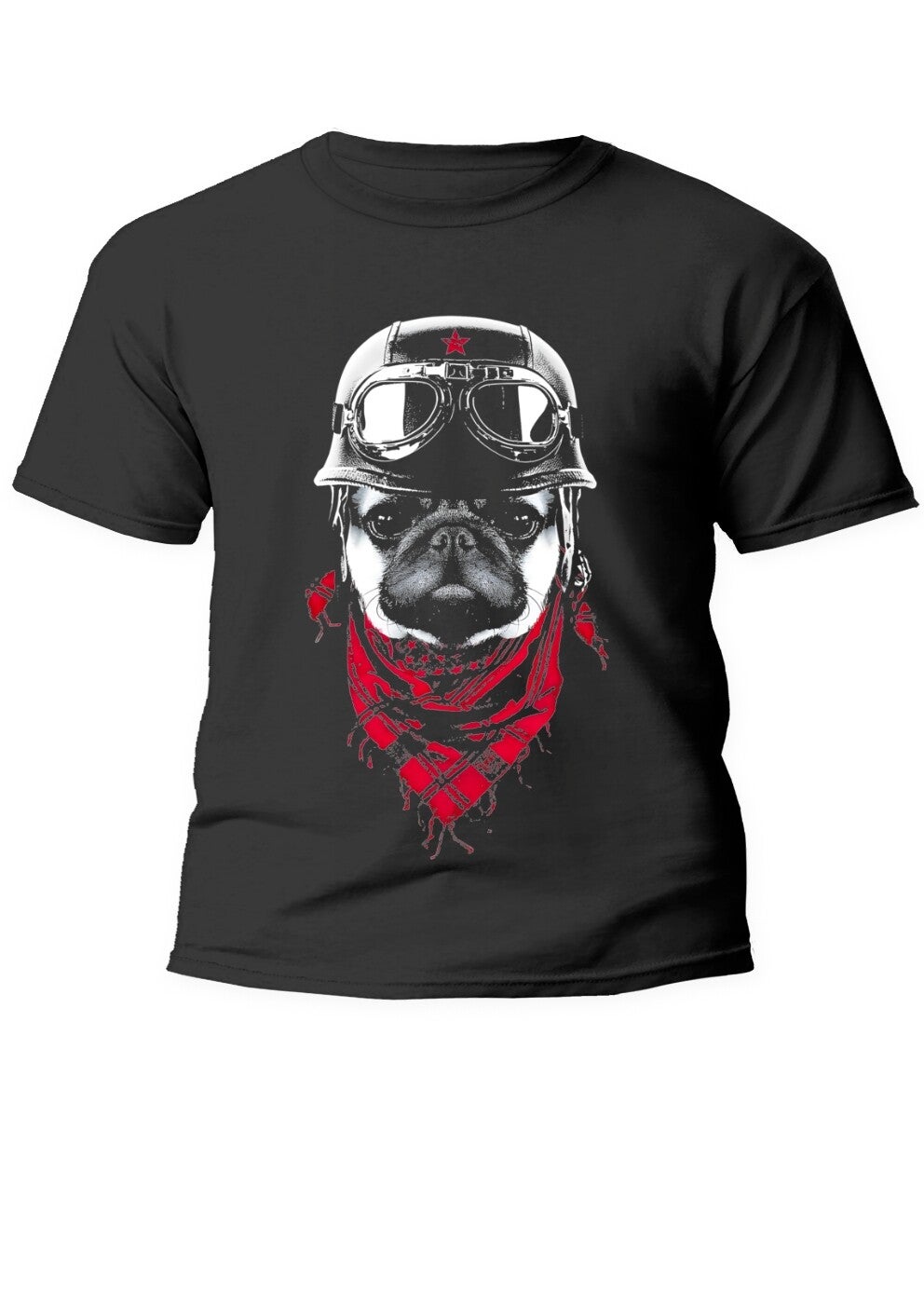 Tee shirt chien motard 100% coton