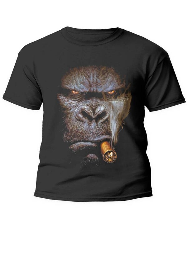 Tee shirt gorille au cigare  100% coton