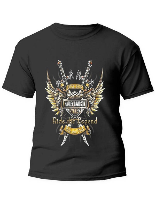 Tee shirt harley davidson 100% coton