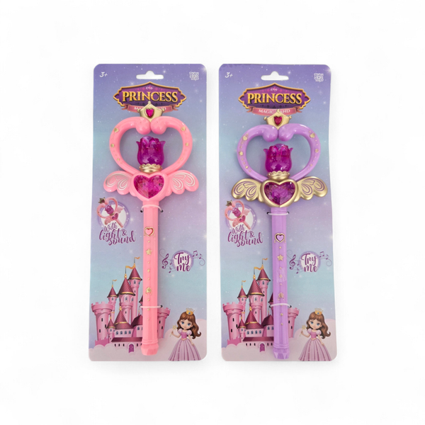 Magische prinsessen toverstaf 30cm. met licht en geluid