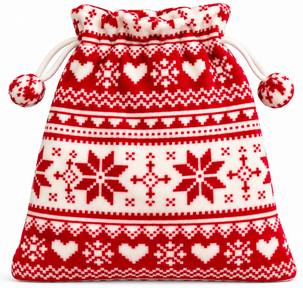 Grote Katoenen Kerst cadeauzak – 50 x 35 cm