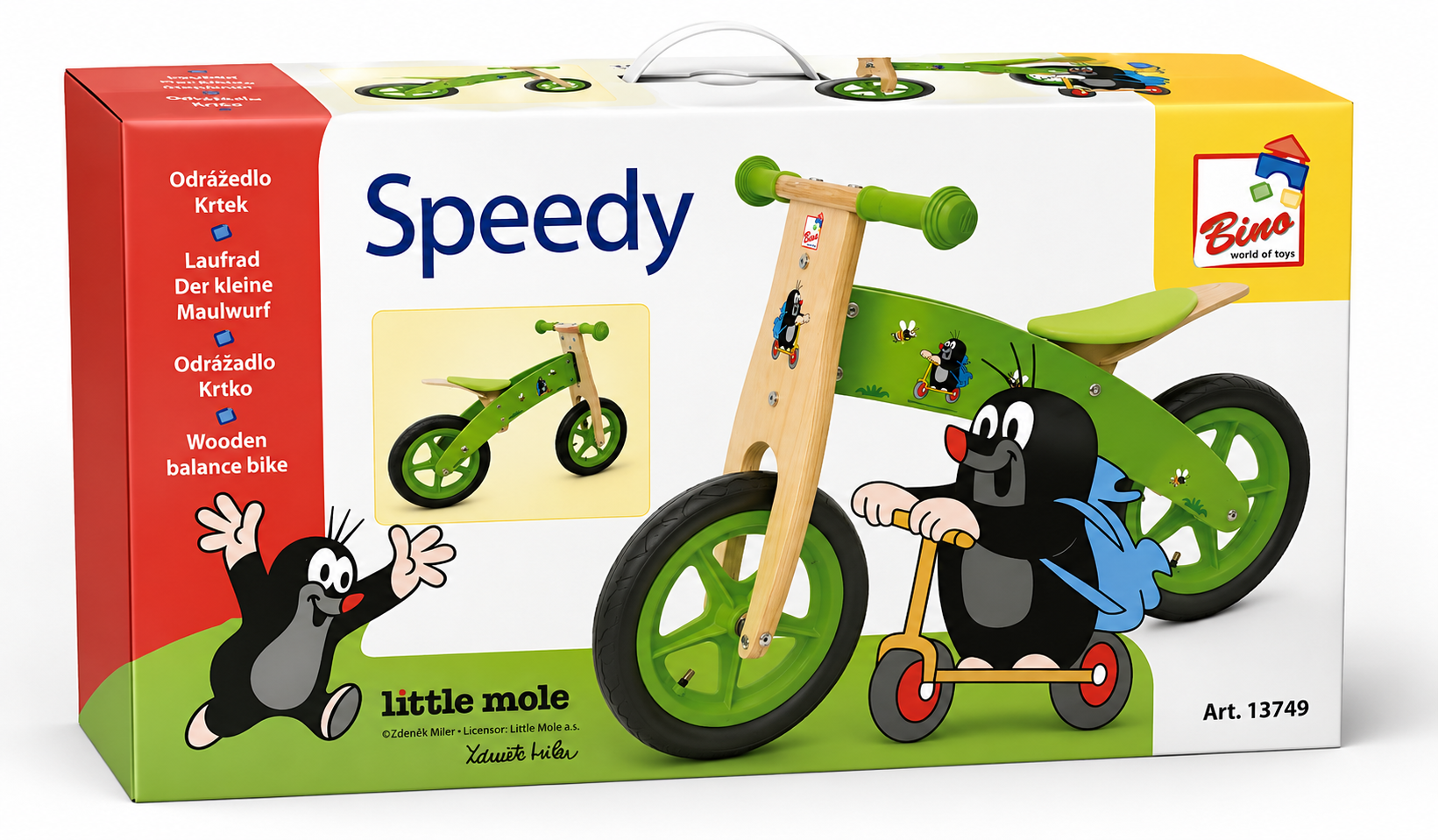 Houten loopfiets Bino Mole