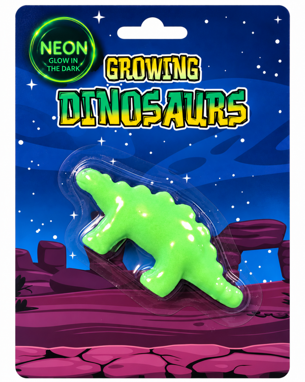 Glow in the Dark Dino – 9 cm – op kaart