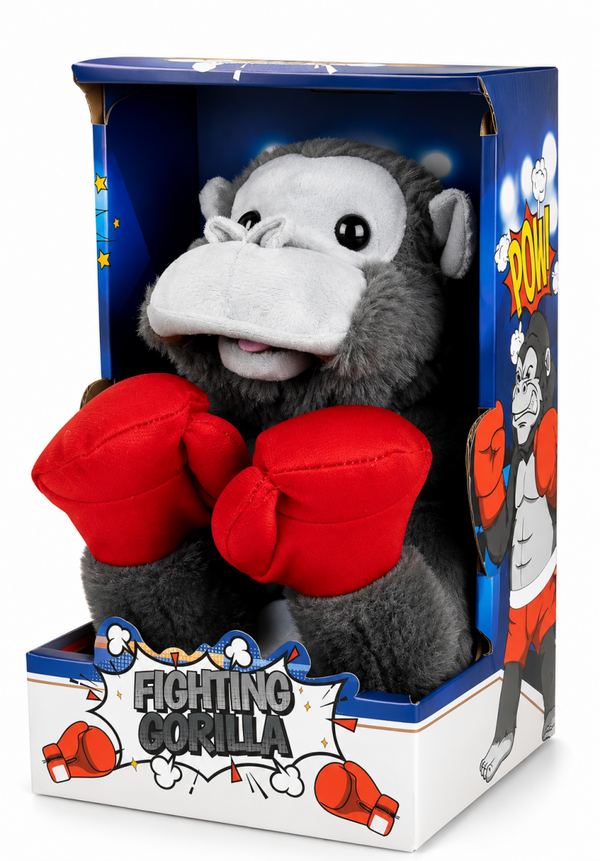Speelse Boxing Gorilla (25 cm, met geluid)