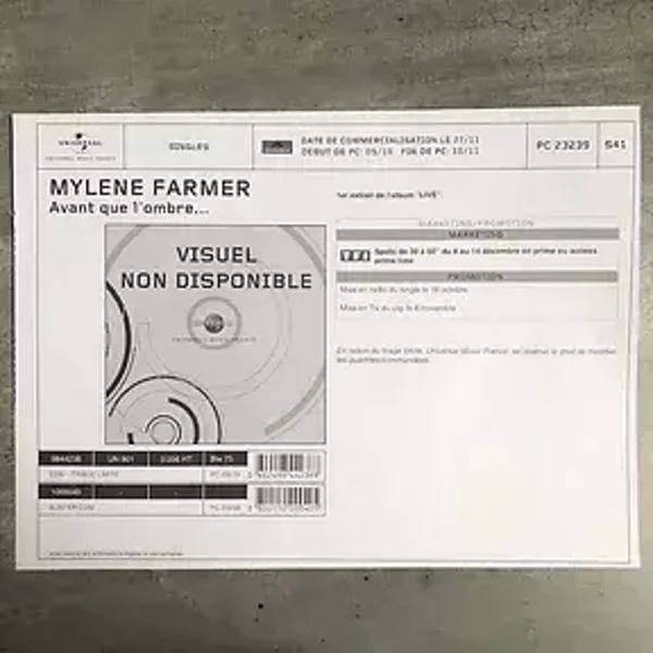 Avant que l'ombre... (Live) - Bon de précommande