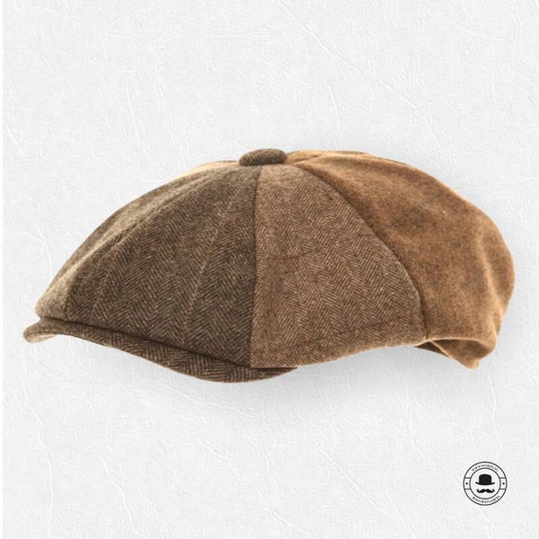 Peaky Blinders Style 8 Panel cap Browns