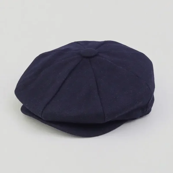 Plain Eight Piece Cap Navy