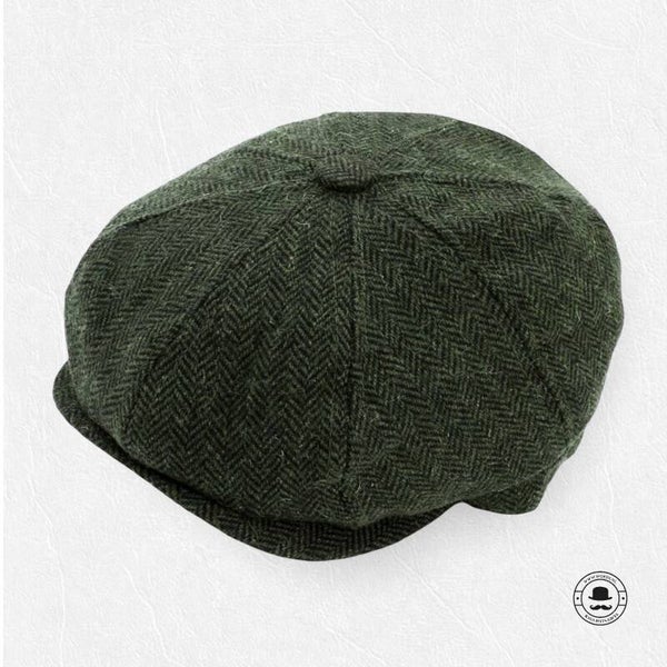 Peaky Blinders Baker Boy cap 8 panel Green