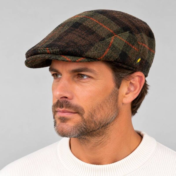 Hatman of Ireland Flat Cap Unisex Aran Turf  100% Iers scheerwol