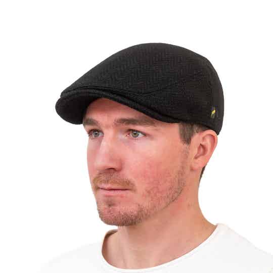 Hatman of Ireland The Dubliner 100% Donegal Tweed zwart