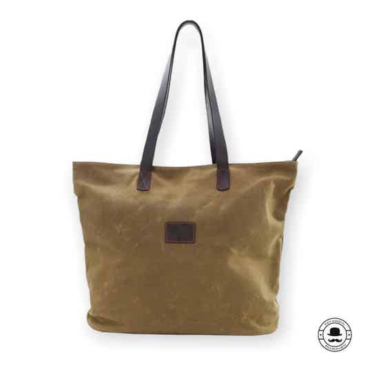 Shopper Canvas / Leer  Camel
