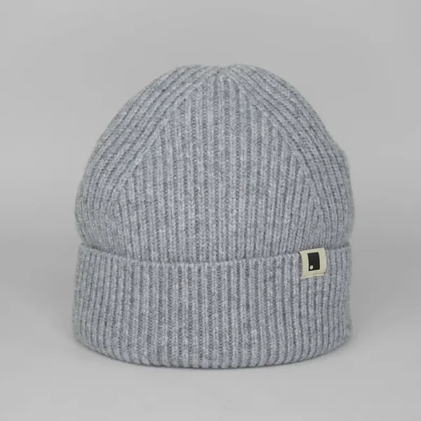 Moorland Wool Rib Beanie Grey