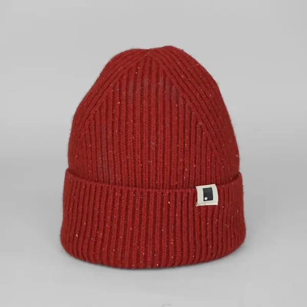Moorland Wool Rib Beanie Red