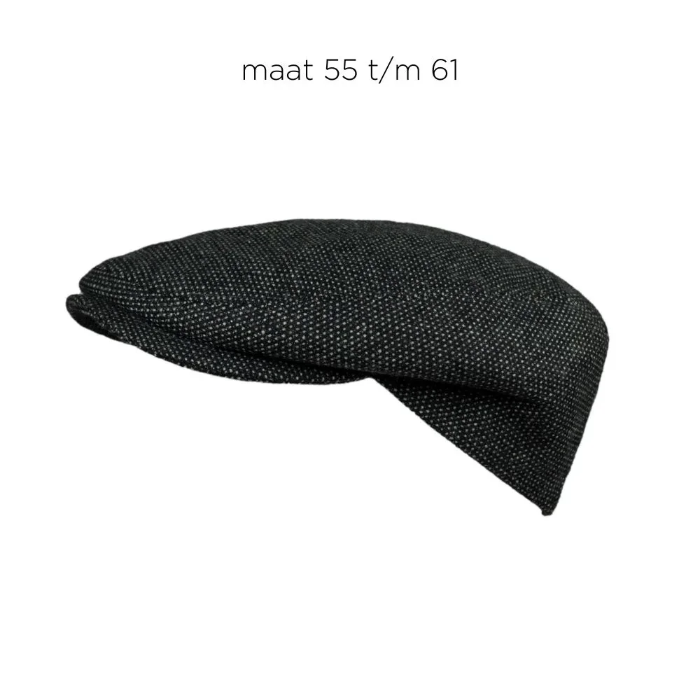 Flat cap small dots brown