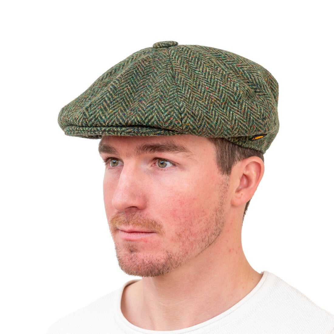 Hatman of Ireland Baker Boy / Gatsby 100% Donegal Tweed Green