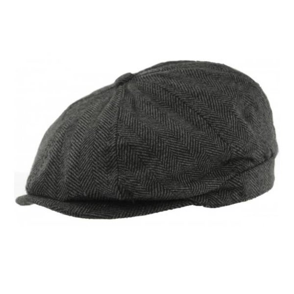 Peaky Blinders cap 8 panel grijs van Hawkins | bakerboy | Newsboy