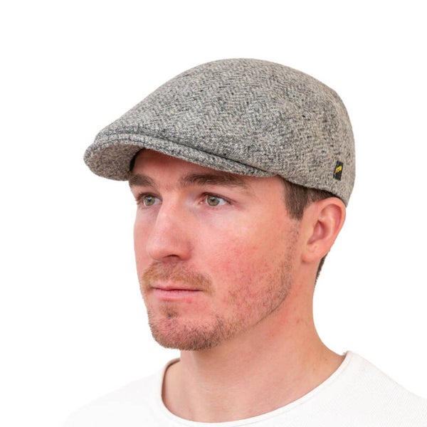 Hatman of Ireland The Dubliner 100% Donegal Tweed Zilver Grijs