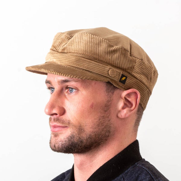 Hatman of Ireland Fisherman / Skipper Cap Corduroy Beige